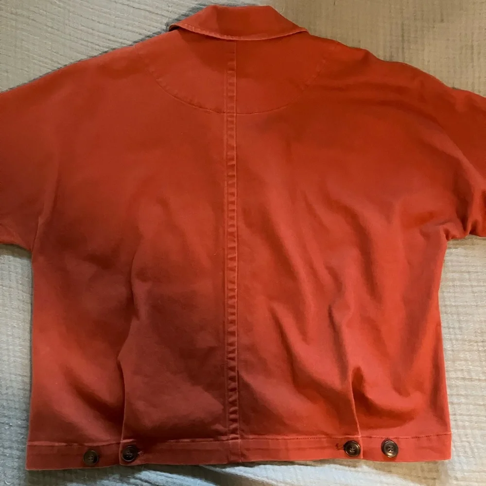 Madewell Pomeray Chore Jacket in Rust Cotton Twill, size Medium - Picture 3 of 4